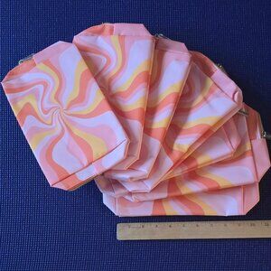 Lot of 7 Sephora Makeup Cosmetic Bags Spring Summer Pink Yellow Orange Pouches